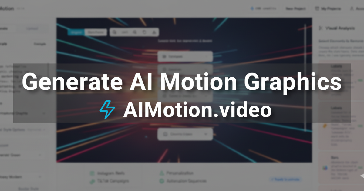 AI Motion - Motion Graphics Video Generation